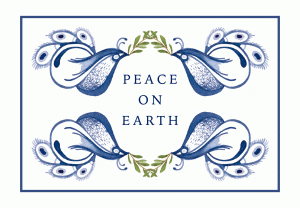 "Peace on Earth" (2019) Holiday card designed from original watercolor painting.